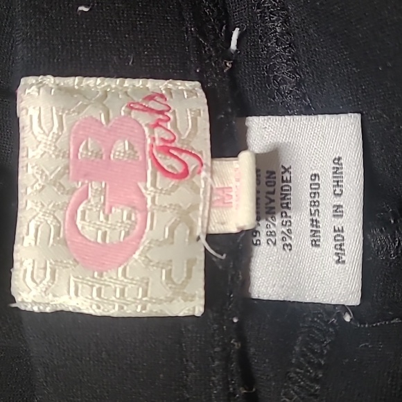 GIRL'S GB GIRLS BLACK LEGGING PANTS - Picture 3 of 5